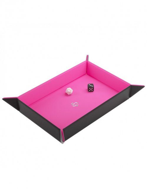 MAGNETIC DICE TRAY RECTANGULAR BLACK/PINK